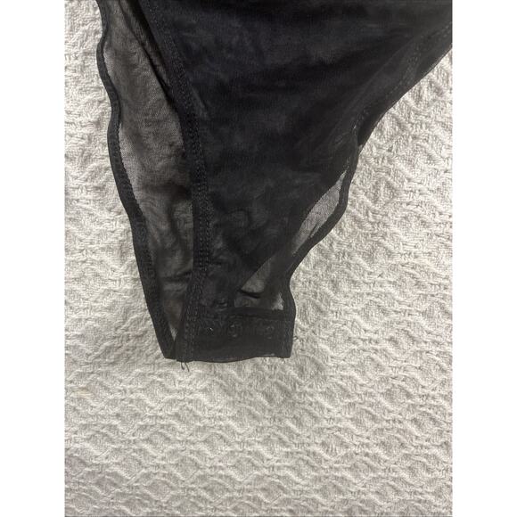 SHEIN SXY Women's Small Long Sleeve Snap Leotard - Black sexy top club - Picture 5 of 13